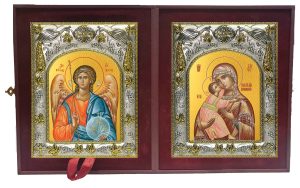 Складень Ангел Хранитель и Владимирская икона Божией Матери
