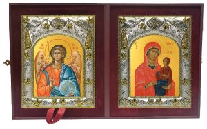 Складень Ангел Хранитель и Анна, мать Пресвятой Богородицы