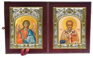 Складень Ангел Хранитель и Александр Иерусалимский