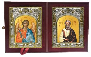 Складень Ангел Хранитель и Фаддей апостол