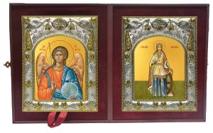 Складень Ангел Хранитель и Екатерина великомученица