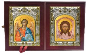 Складень Ангел Хранитель и Спас Нерукотворный