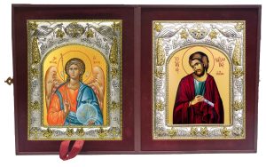 Складень Ангел Хранитель и Иаков (Яков) Зеведеев, апостол