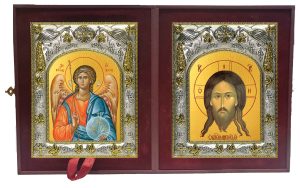 Складень Ангел Хранитель и Спас Нерукотворный