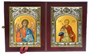 Складень Ангел Хранитель и Димитрий (Дмитрий) Солунский великомученик
