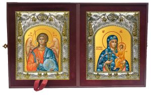 Складень Ангел Хранитель и Молченская икона Божией Матери