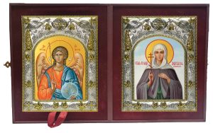 Складень Ангел Хранитель и Анастасия Римская