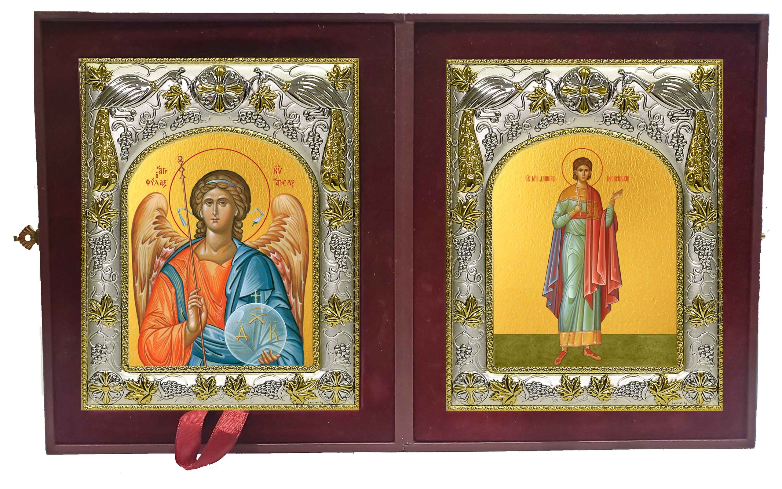 Складень Ангел Хранитель и Даниил Египтянин, Кесарийский (Палестинский), мученик
