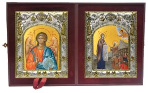 Складень Ангел Хранитель и Боголюбская Икона Божией Матери