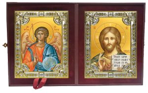 Складень Ангел Хранитель и Господь Вседержитель