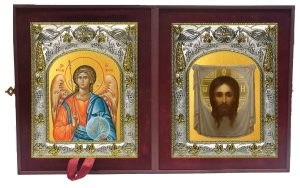 Складень Ангел Хранитель и Спас Нерукотворный