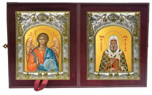 Складень Ангел Хранитель и Петр Митрополит Московский, святитель