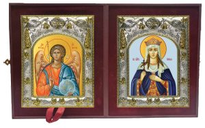 Складень Ангел Хранитель и Ирина Македонская великомученица