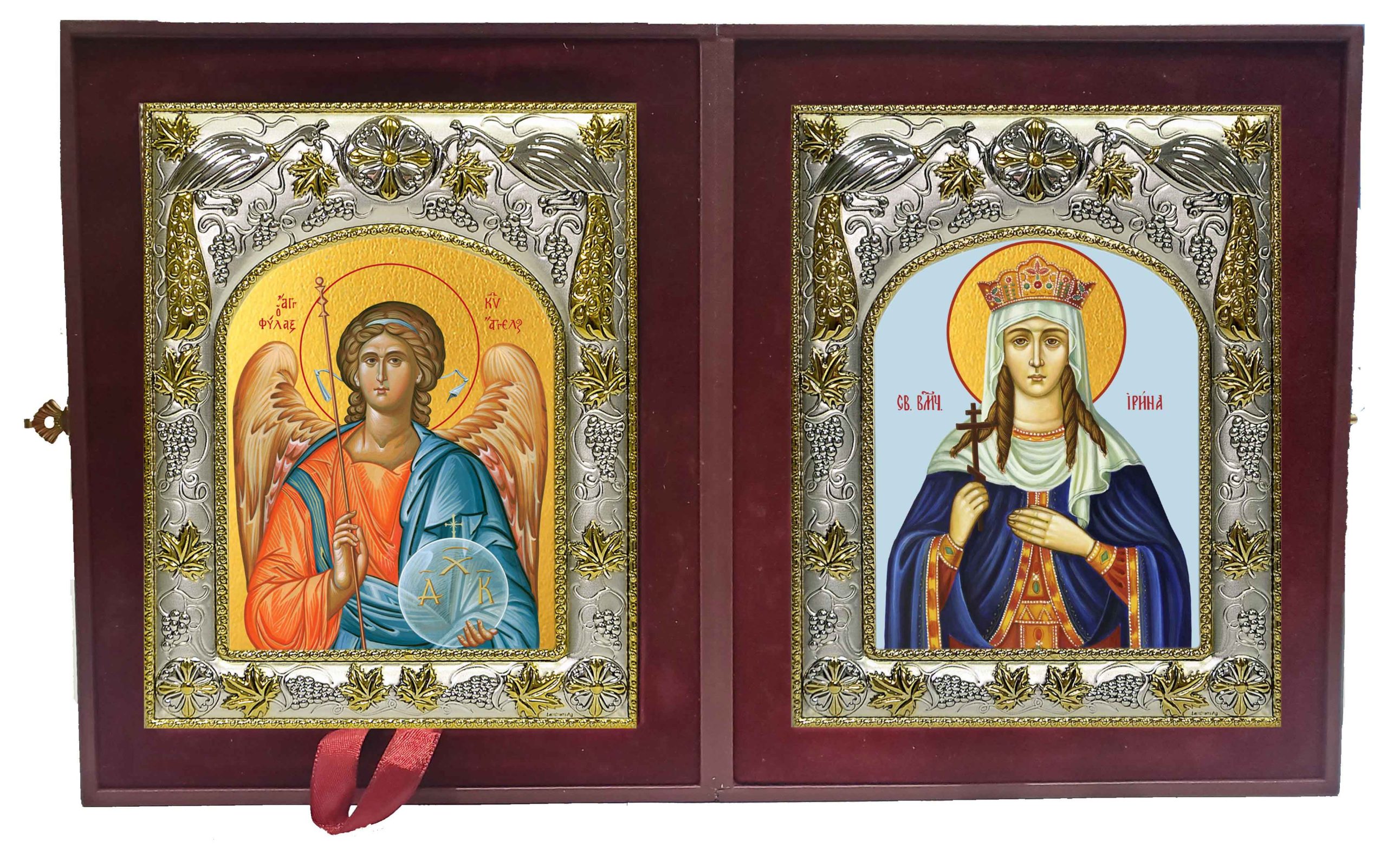 Складень Ангел Хранитель и Ирина Македонская великомученица