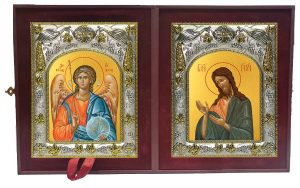 Складень Ангел Хранитель и Иоанн (Иван) Предтеча, Креститель Господень