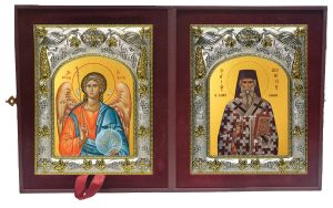 Складень Ангел Хранитель и Дионисий Ареопагит, священномученик