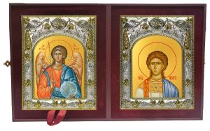 Складень Ангел Хранитель и Прохор архидиакон апостол