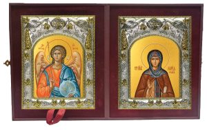 Складень Ангел Хранитель и Мария Радонежская преподобная