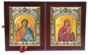 Складень Ангел Хранитель и Песчанская икона Божией Матери
