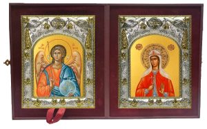 Складень Ангел Хранитель и Илария Римская мученица