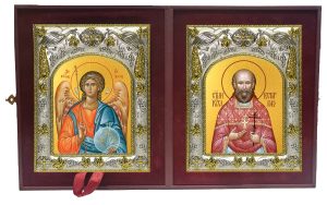 Складень Ангел Хранитель и Иоанн (Иван) Восторгов, священномученик