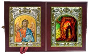 Складень Ангел Хранитель и Тихон Калужский