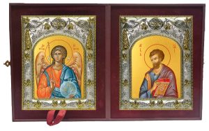 Складень Ангел Хранитель и Лука апостол