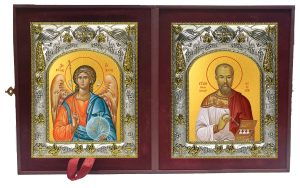 Складень Ангел Хранитель и Евгений (Боткин) врач, мученик