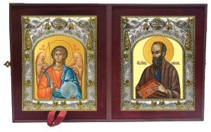 Складень Ангел Хранитель и Павел Апостол