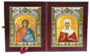 Складень Ангел Хранитель и Васса Алонская мученица