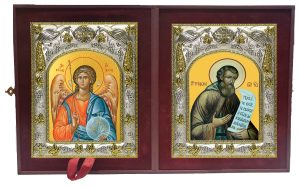 Складень Ангел Хранитель и Трифон Вятский