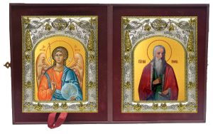 Складень Ангел Хранитель и Илия (Илья) пророк
