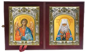 Складень Ангел Хранитель и Святой Исповедник Николай (Могилевский)