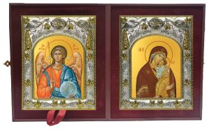 Складень Ангел Хранитель и Ярославская икона Божией Матери