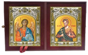 Складень Ангел Хранитель и Ираклий Севастийский, мученик