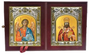 Складень Ангел Хранитель и Иларион (Троицкий) священномученик
