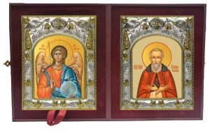 Складень Ангел Хранитель и Иосиф Волоцкий преподобный