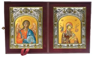 Складень Ангел Хранитель и Страстная икона Божией Матери