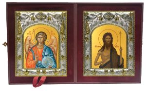 Складень Ангел Хранитель и Иоанн (Иван) Предтеча, Креститель Господень