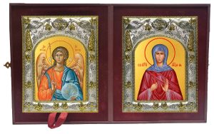Складень Ангел Хранитель и Ия мученица
