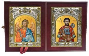 Складень Ангел Хранитель и Иоанн (Иван) Воин мученик