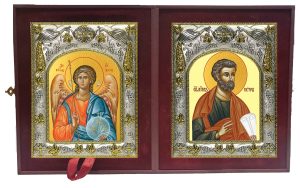 Складень Ангел Хранитель и Пётр апостол