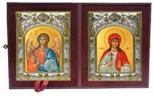 Складень Ангел Хранитель и Алла Готфская мученица