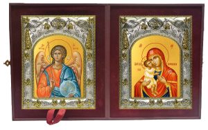 Складень Ангел Хранитель и Жировицкая икона Божией Матери