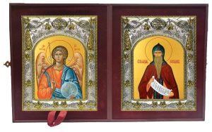 Складень Ангел Хранитель и Максим Исповедник преподобный