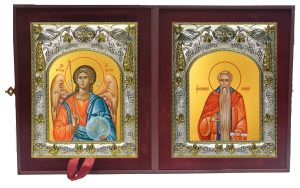 Складень Ангел Хранитель и Евфимий Великий преподобный
