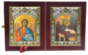 Складень Ангел Хранитель и Лука апостол