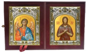 Складень Ангел Хранитель и Алексий (Алексей) человек Божий