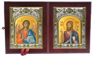 Складень Ангел Хранитель и Иоанн (Иван) Предтеча, Креститель Господень