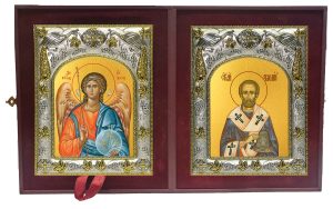 Складень Ангел Хранитель и Павлин Милостивый